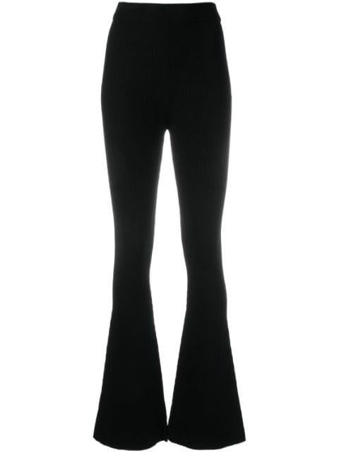 ribbed-knit flared trousers by MAJE
