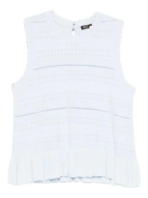 ruffled knitted top by MAJE