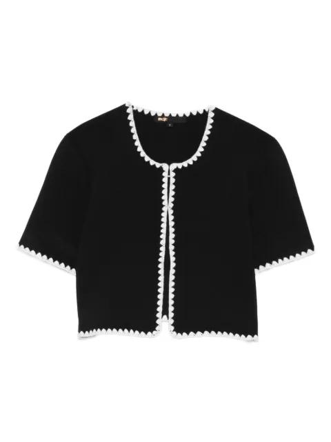 scalloped-trim jacket by MAJE