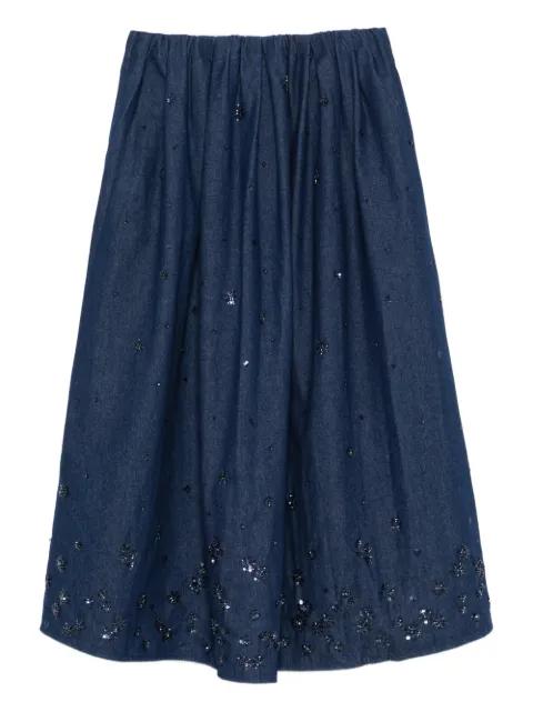 sequin embellished midi skirt by MAJE