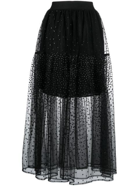 sequin-embellished tulle skirt by MAJE