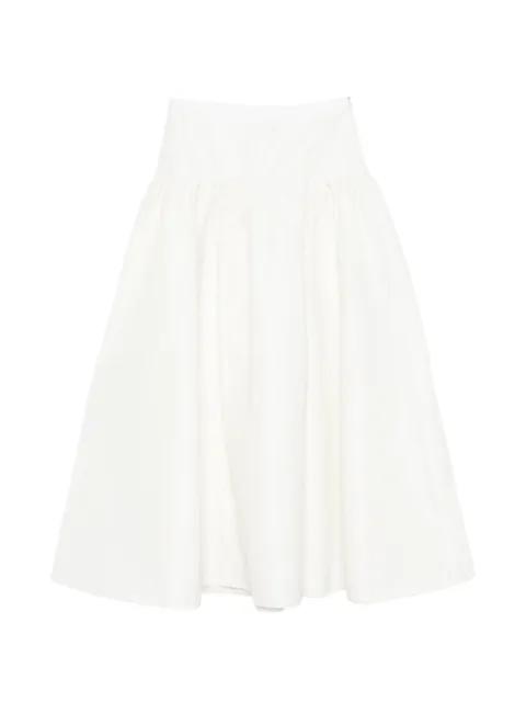side-zip A-line midi skirt by MAJE