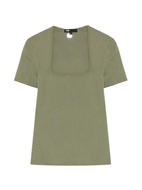 square neck ribbed T-shirt by MAJE