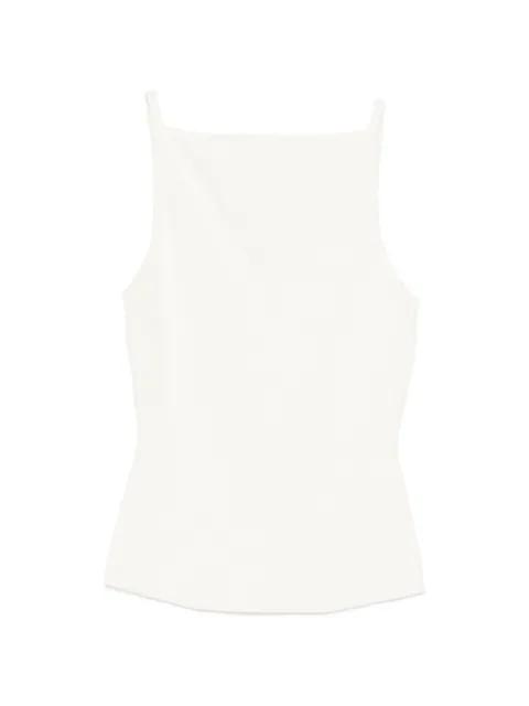 square-neck ribbed top by MAJE