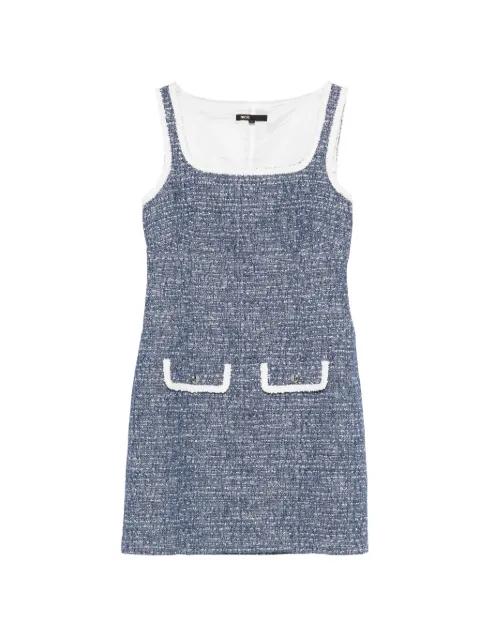 square-neck tweed mini dress by MAJE