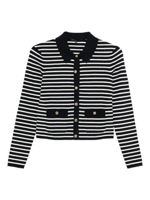 striped button cardigan by MAJE