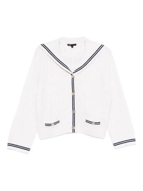 striped button cardigan by MAJE