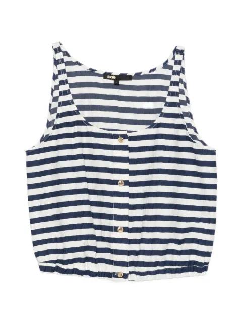 striped button-fastening tank top by MAJE
