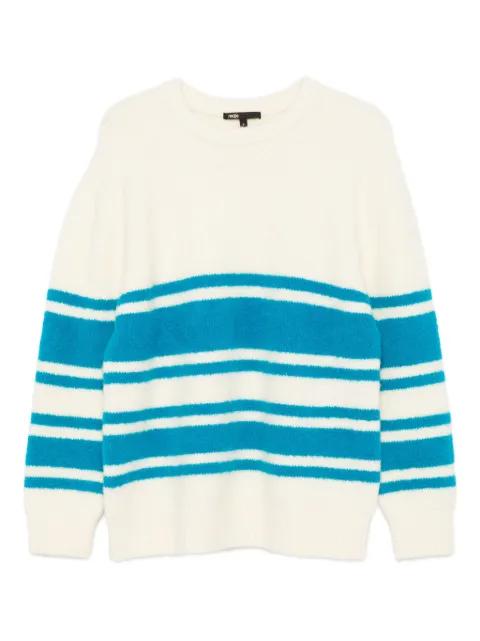 striped crew-neck sweater by MAJE