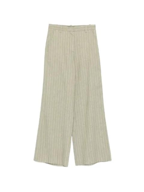 striped straight trousers by MAJE