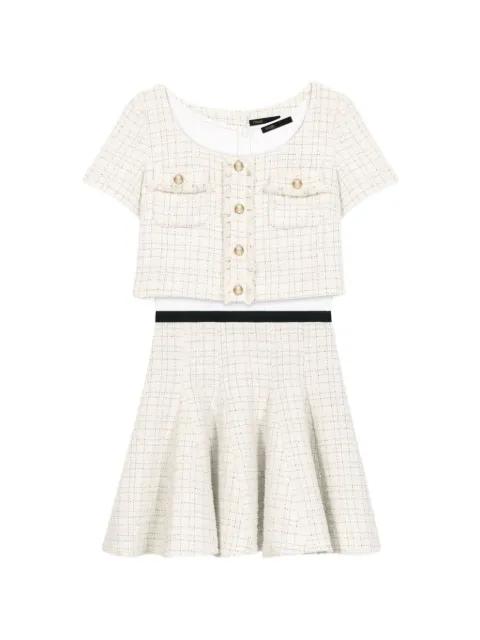 tweed-effect shirt by MAJE