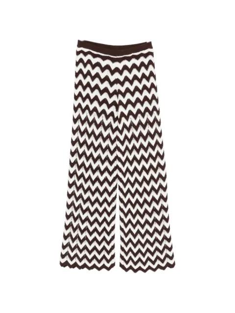 zig zag straight trousers by MAJE
