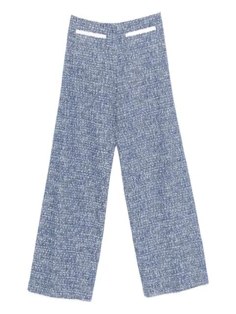 zip-fastening tweed trousers by MAJE