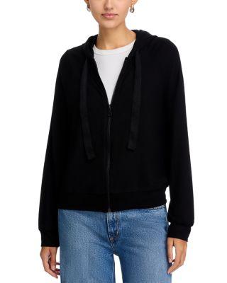 Cashmere Zip Front Hoodie by MAJESTIC FILATURES