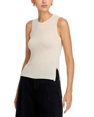 Crewneck Sleeveless Top by MAJESTIC FILATURES