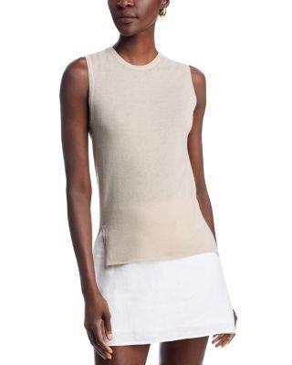 Crewneck Sleeveless Top by MAJESTIC FILATURES