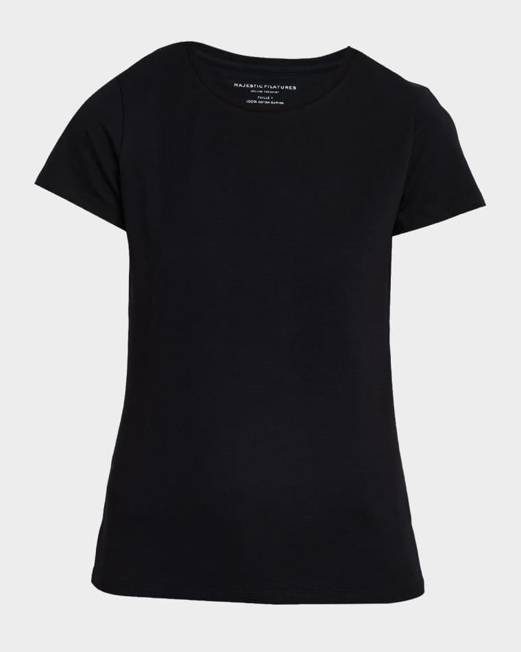 Crewneck Supima Cotton T-Shirt by MAJESTIC FILATURES