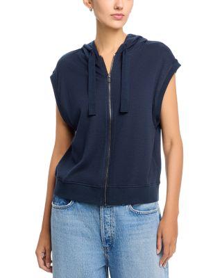 Full Zip Sleeveless Hoodie by MAJESTIC FILATURES
