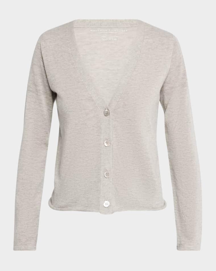 Machine Washable Cashmere Cardigan by MAJESTIC FILATURES
