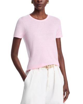 Machine Washable Cashmere Crewneck Tee by MAJESTIC FILATURES