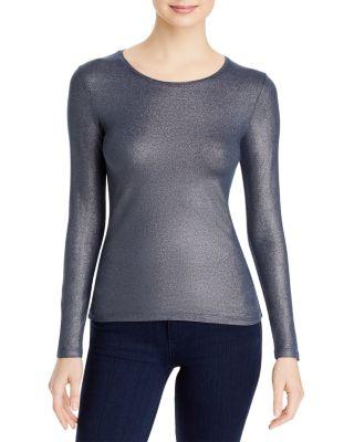 Metallic Fitted Top by MAJESTIC FILATURES