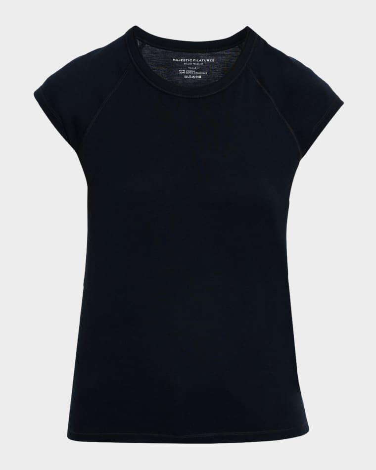 Raglan Cap-Sleeve Tee by MAJESTIC FILATURES