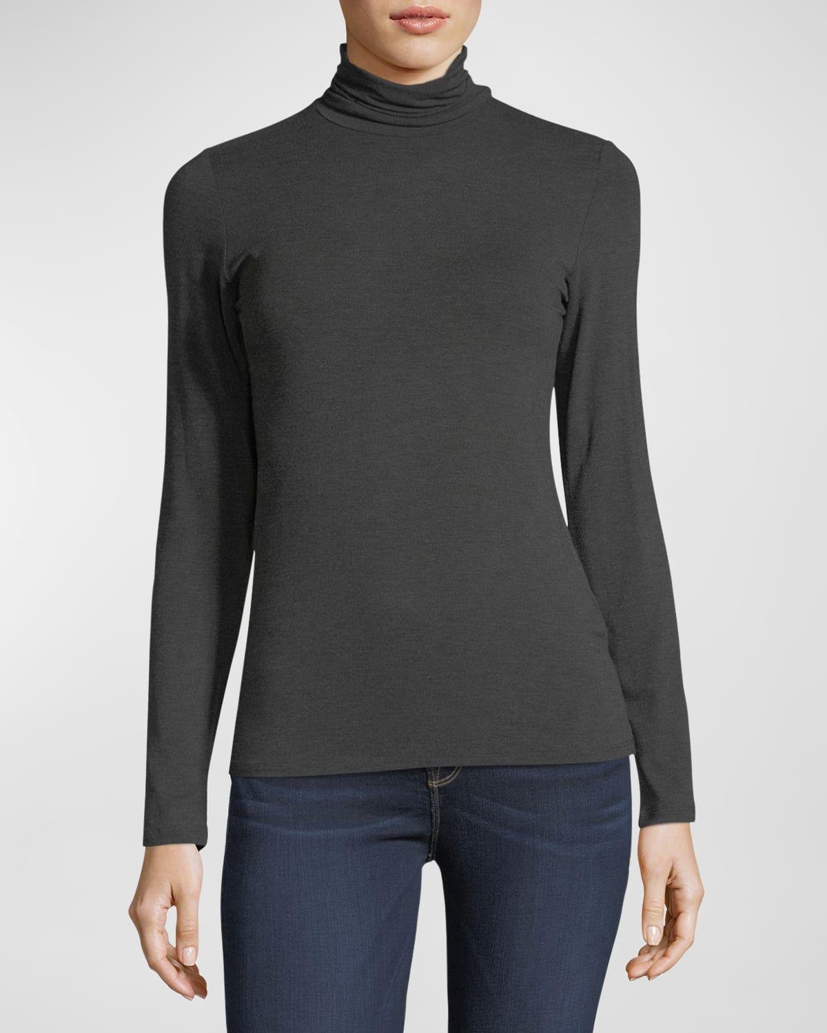 Soft Touch Long-Sleeve Turtleneck by MAJESTIC FILATURES