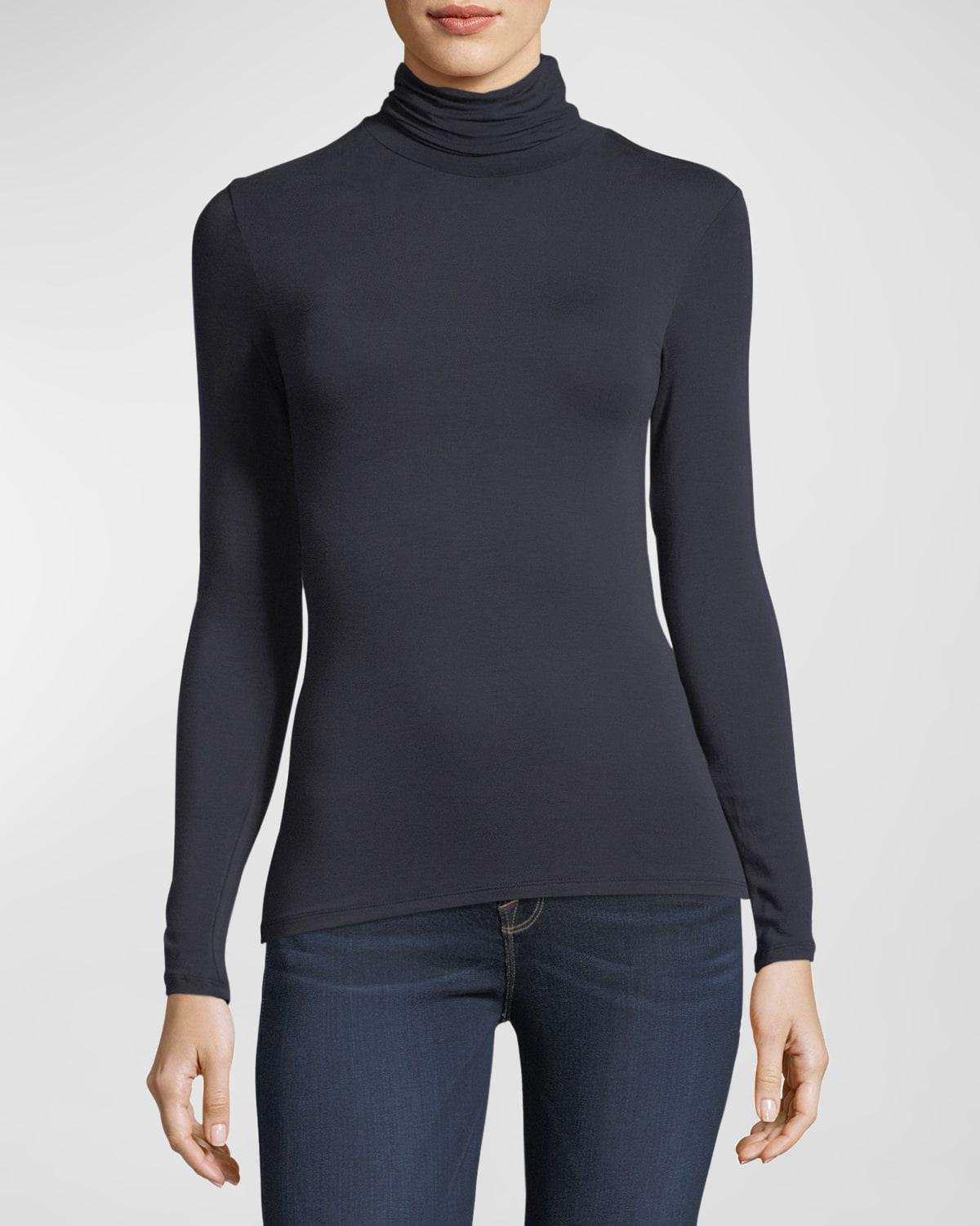 Soft Touch Long-Sleeve Turtleneck by MAJESTIC FILATURES