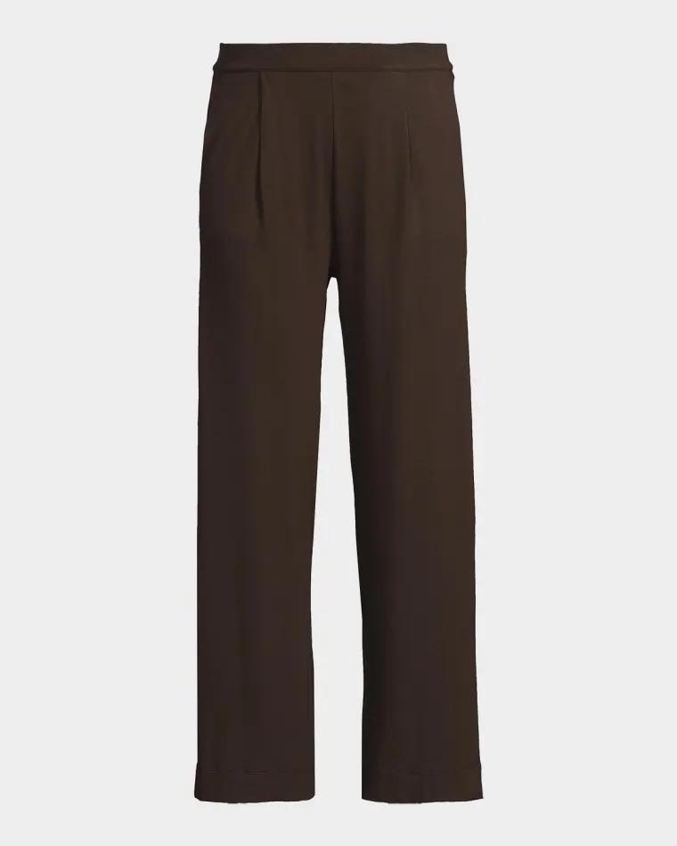 Soft Touch Straight-Leg Pants by MAJESTIC FILATURES