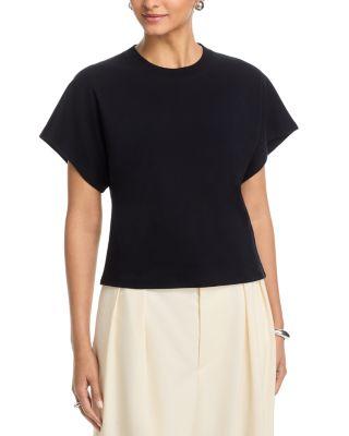 Supima Cotton Interlock Semi Relaxed Crewneck Tee by MAJESTIC FILATURES