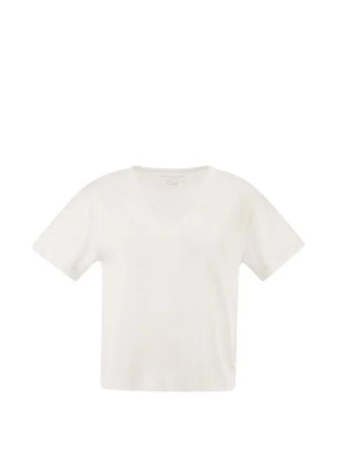 V-neck side-slit T-shirt by MAJESTIC FILATURES