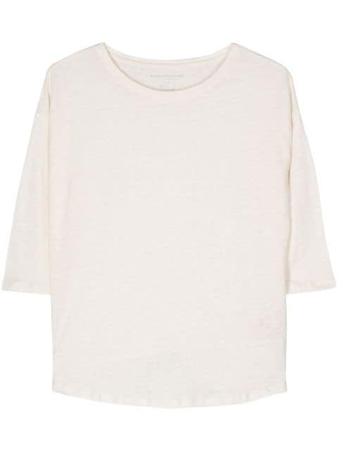 boat-neck T-shirt by MAJESTIC FILATURES