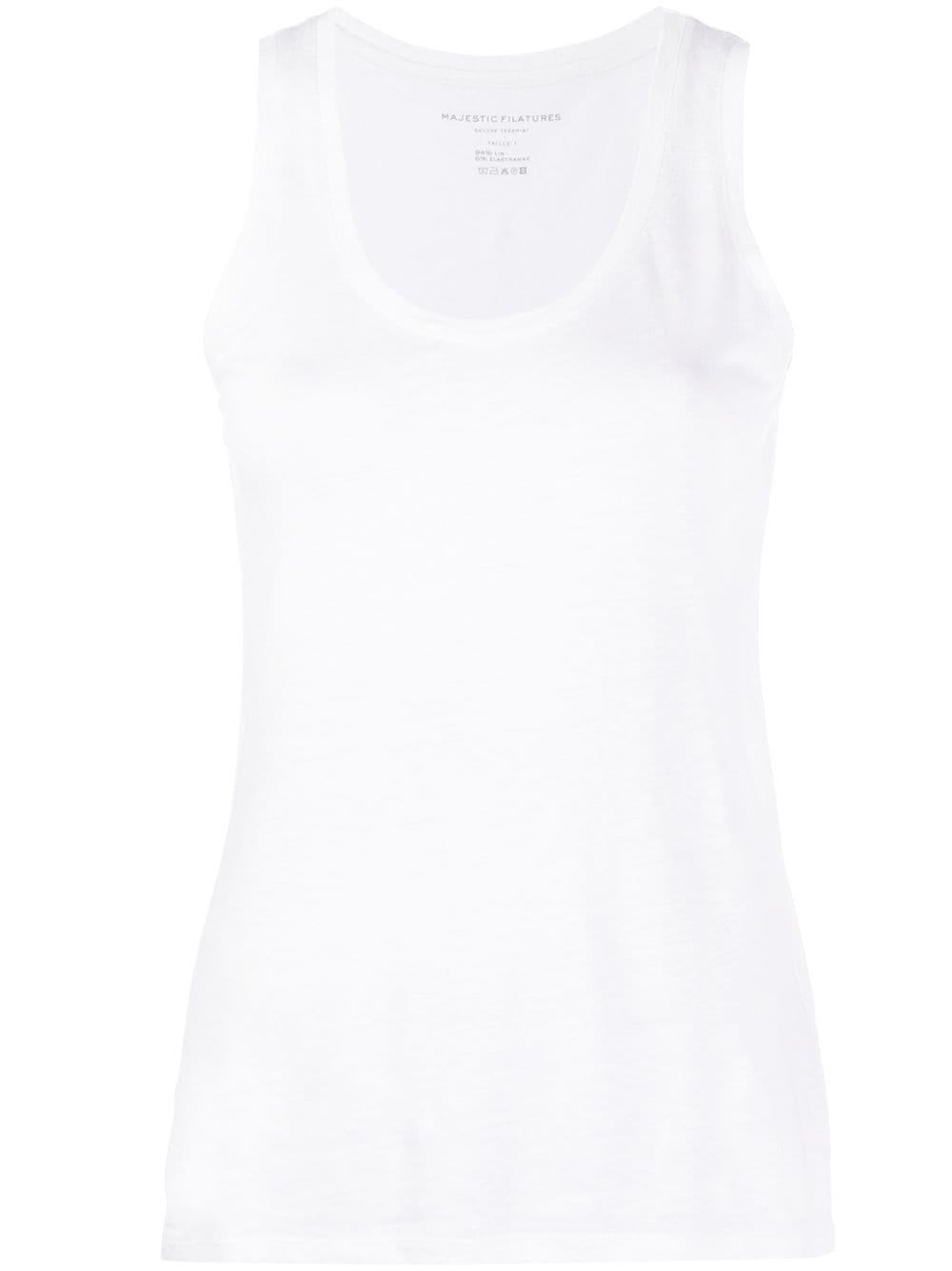 boxy fit vest top by MAJESTIC FILATURES