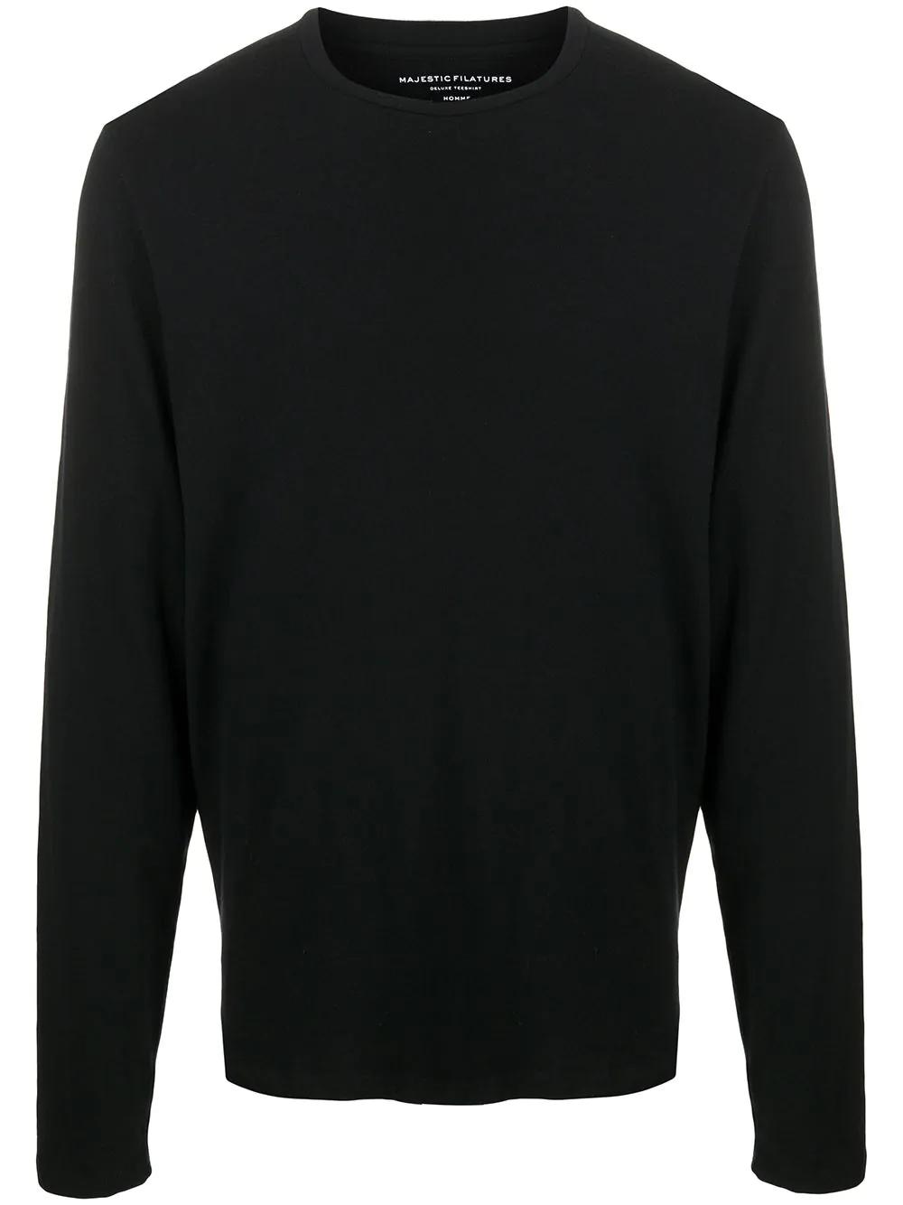 crew neck long-sleeve T-shirt by MAJESTIC FILATURES