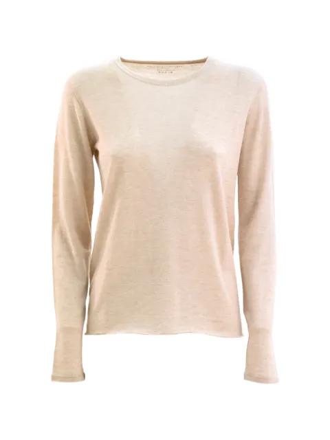 crew-neck long-sleeved top by MAJESTIC FILATURES