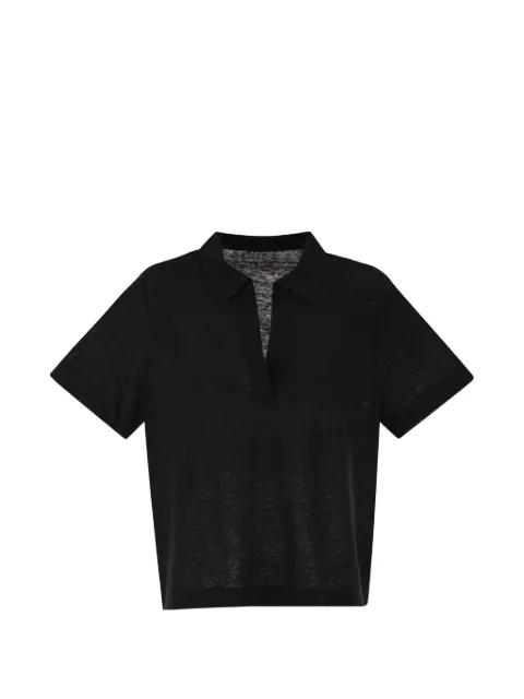 cropped V-neck polo shirt by MAJESTIC FILATURES