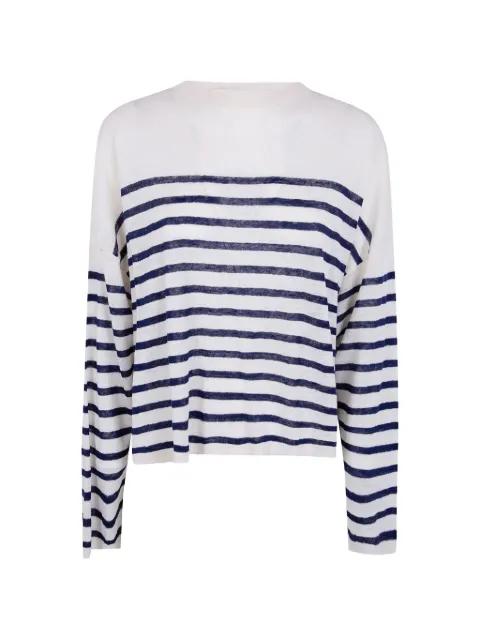 horizontal-stripe sweater by MAJESTIC FILATURES