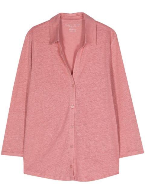 linen-blend  jersey cardigan by MAJESTIC FILATURES