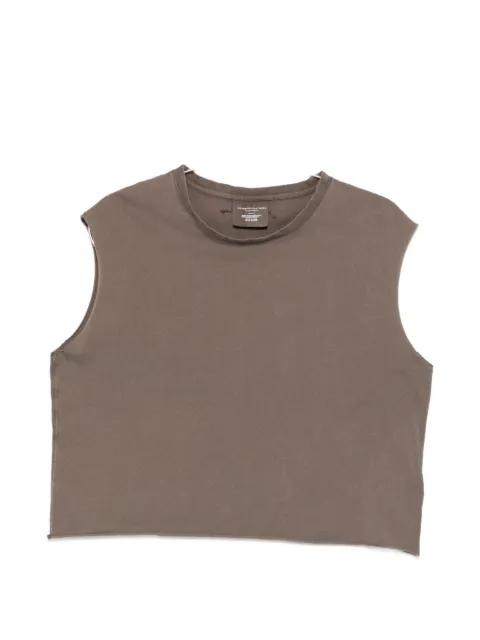 logo-embroidered sleeveless T-shirt by MAJESTIC FILATURES