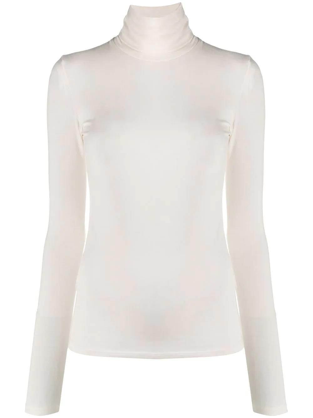 roll neck knitted top by MAJESTIC FILATURES