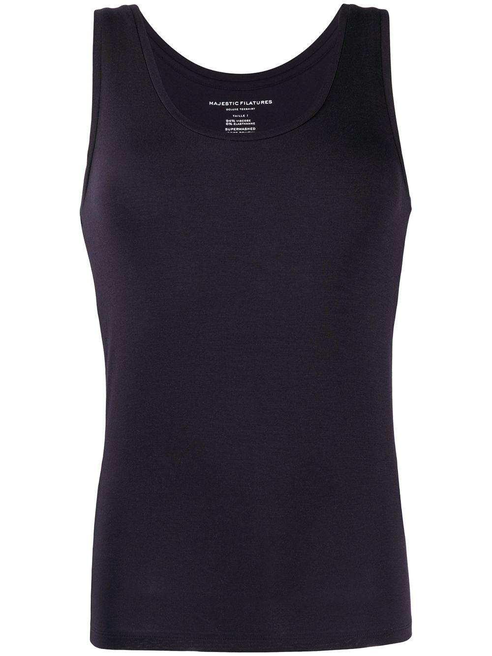 scoop neck sleeveless top by MAJESTIC FILATURES
