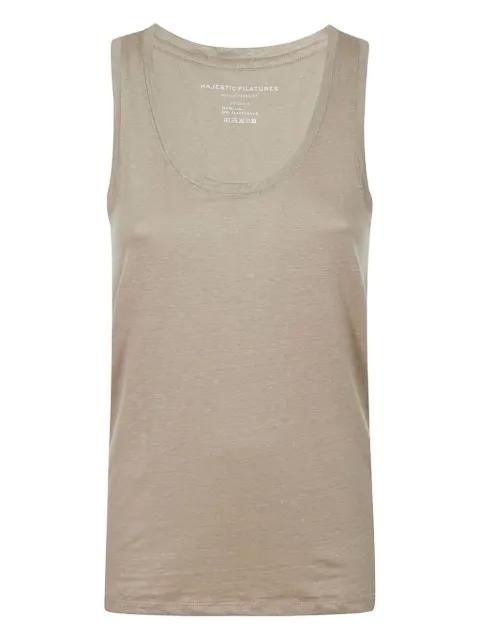 scoop-neck tank top by MAJESTIC FILATURES