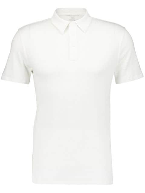 short-sleeve stretch-linen polo shirt by MAJESTIC FILATURES