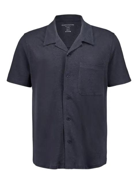 short-sleeved button-up shirt by MAJESTIC FILATURES