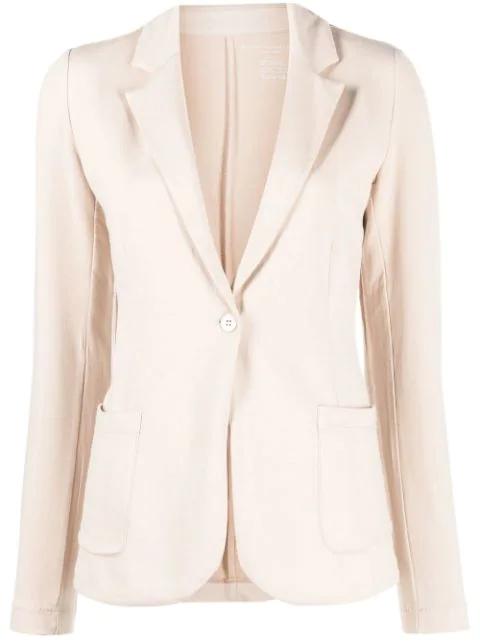 single-breasted fitted blazer by MAJESTIC FILATURES
