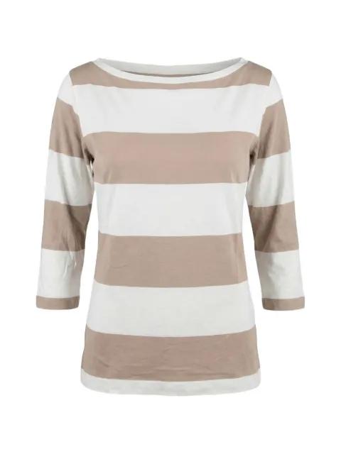 striped boat-neck T-shirt by MAJESTIC FILATURES