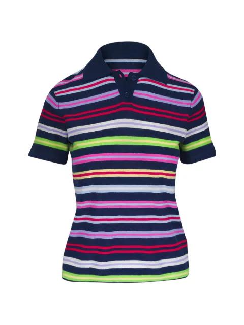 striped cashmere polo shirt by MAJESTIC FILATURES