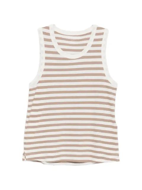 striped-print tank top by MAJESTIC FILATURES