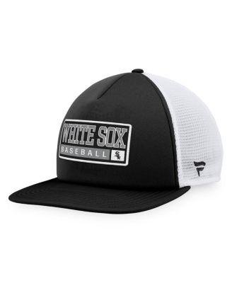 Men's Black, White Chicago White Sox Foam Trucker Snapback Hat by MAJESTIC