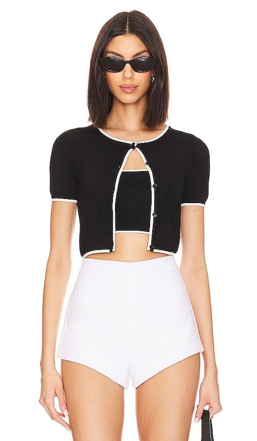 MAJORELLE Amy Cardi Set in Black by MAJORELLE